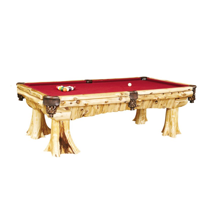 Cedar Log Luxury Pool Table - Ozark Cabin Décor, LLC