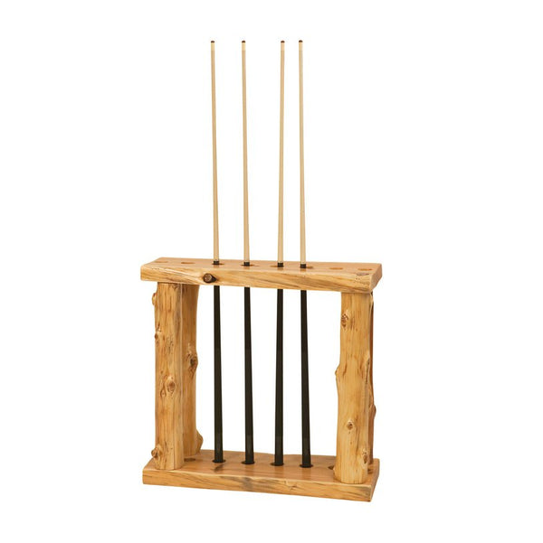 Cedar Log Floor Pool Cue Rack - Ozark Cabin Décor, LLC