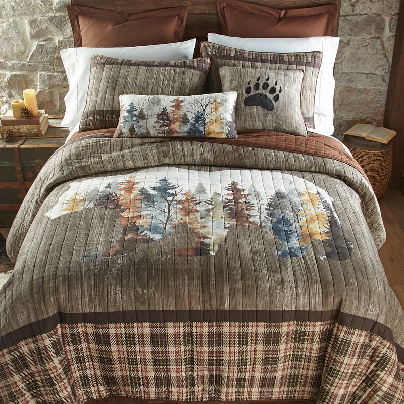 Bear Mirage Bedding Collection - Full/Queen - Ozark Cabin Décor, LLC