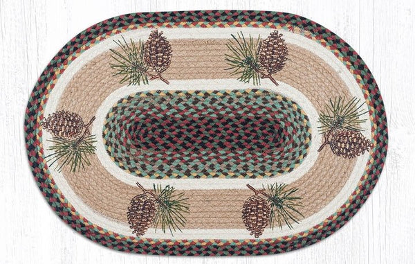OP-081 Pinecone Braided Rug - Ozark Cabin Décor, LLC