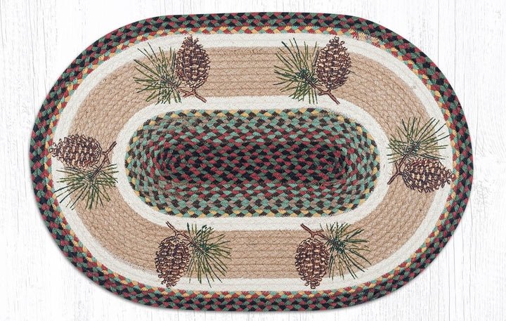 OP-081 Pinecone Braided Rug - Ozark Cabin Décor, LLC