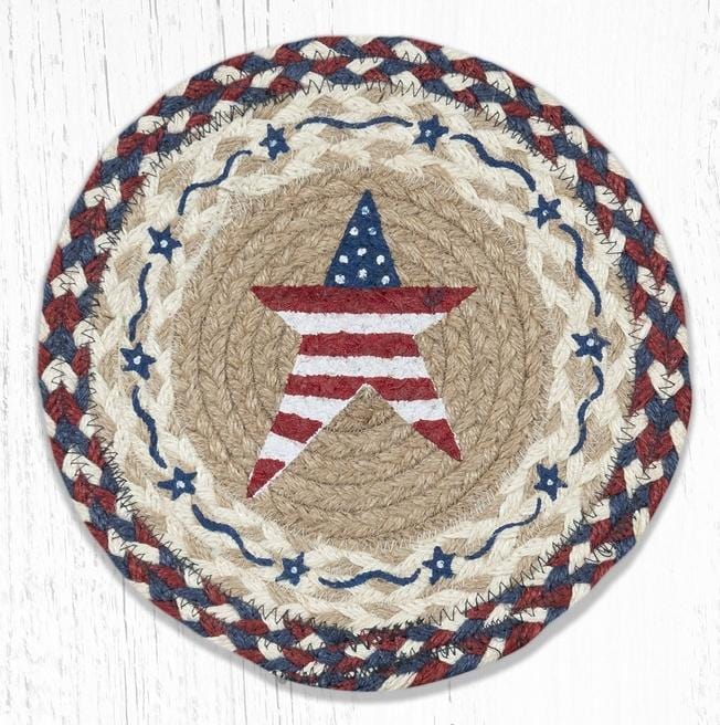Rustic Primitive American Star Braided Jute Trivet - Thumbnail 5