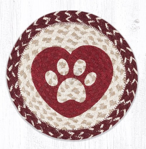 MSPR-9-117 Heart & Pet Paw Trivet - Ozark Cabin Décor, LLC