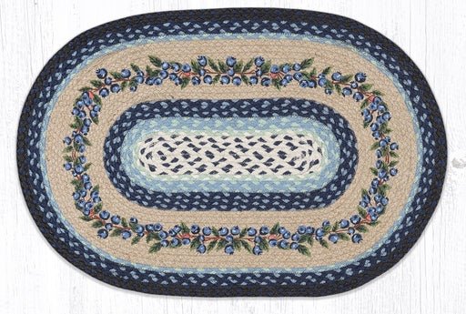 OP-312 Blueberry Vine Oval Braided Rug - Ozark Cabin Décor, LLC