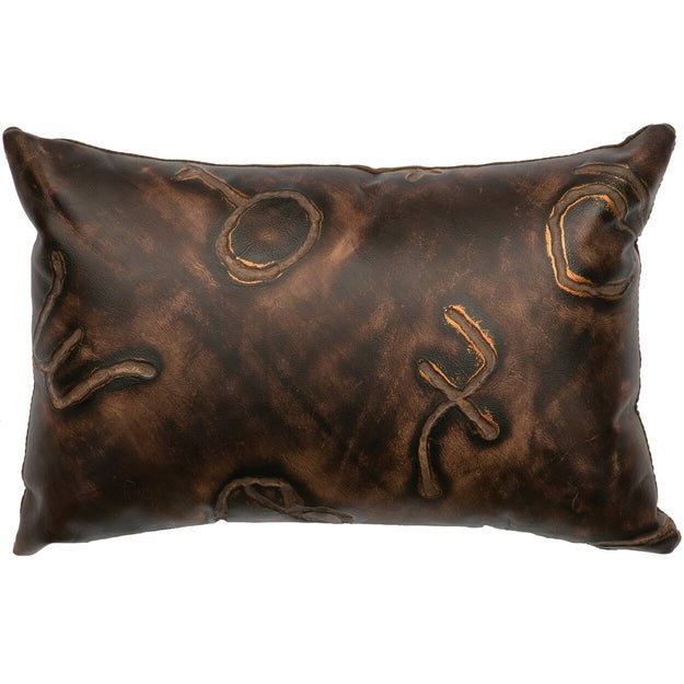 Cosmo Embossed Leather Pillow