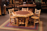 Cedar Log 8-Sided Poker Table - Ozark Cabin Décor, LLC