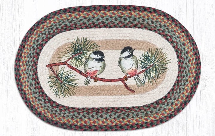OP-081 Chickadee Oval Braided Rug - Ozark Cabin Décor, LLC