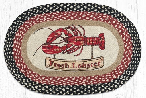 OP-430 Fresh Lobster Oval Braided Rug - Ozark Cabin Décor, LLC