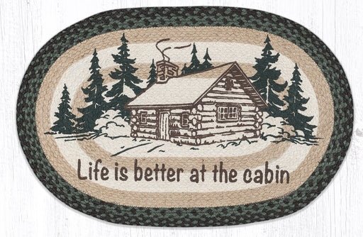 OP-597 Life Is Better At The Cabin Braided Rug - Ozark Cabin Décor, LLC