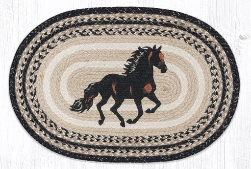 OP-9-093 Stallion Oval Braided Rug - Ozark Cabin Décor, LLC