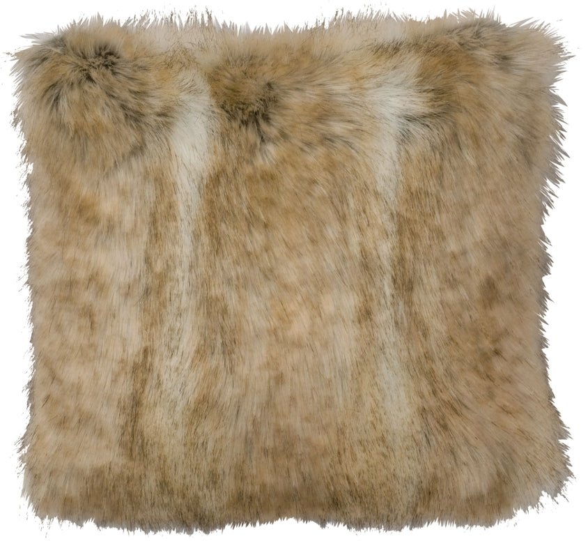 WD90211 Wooded River Canadian Stone Fox Faux Fur Pillow - Ozark Cabin Décor, LLC