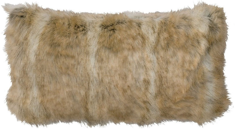 WD90214 Canadian Stone Fox Faux Fur Pillow - Ozark Cabin Décor, LLC