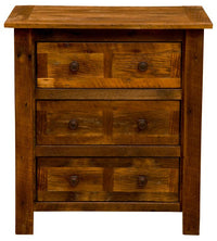 B11050-B Fireside Lodge Barnwood XL Three Drawer Nightstand - Ozark Cabin Décor, LLC