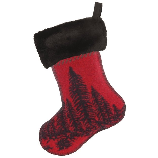 S-45 Wooded River Bear Luxury Christmas Stocking - Ozark Cabin Décor, LLC