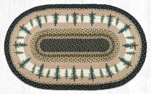 OP-116 Tall Timbers Oval Braided Rug - Ozark Cabin Décor, LLC