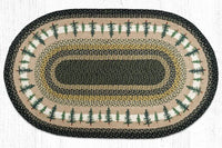 OP-116 Tall Timbers Oval Braided Rug - Ozark Cabin Décor, LLC