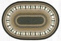 OP-116 Tall Timbers Oval Braided Rug - Ozark Cabin Décor, LLC