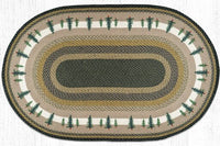 OP-116 Tall Timbers Oval Braided Rug - Ozark Cabin Décor, LLC