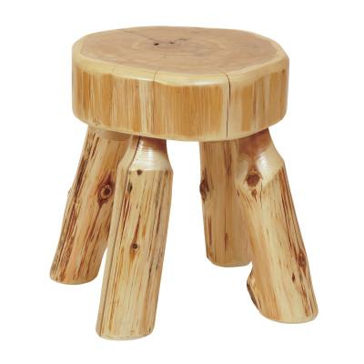 19250 Fireside Lodge Handcrafted Natural Cedar Log Small Stool