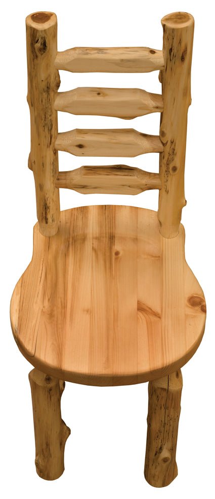 Cedar Log Bistro Ladder-Back Side Chair - Ozark Cabin Décor, LLC