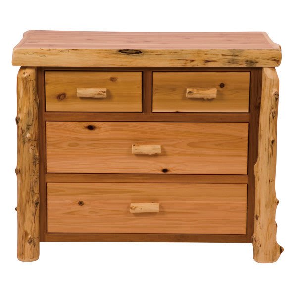 Cedar Log 4 Drawer Low Boy - Ozark Cabin Décor, LLC