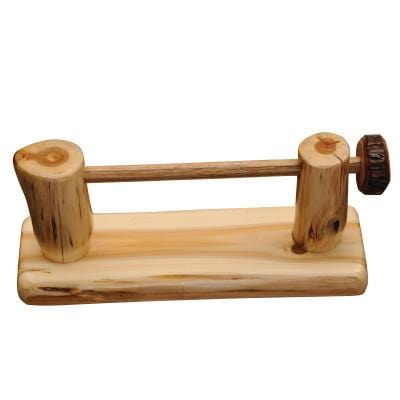 19040 Fireside Lodge Handcrafted Natural Cedar Log Wall-Mounted Rod Toilet Paper Holder