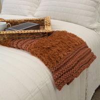 Plush Knit Throw - Rust - Ozark Cabin Décor, LLC