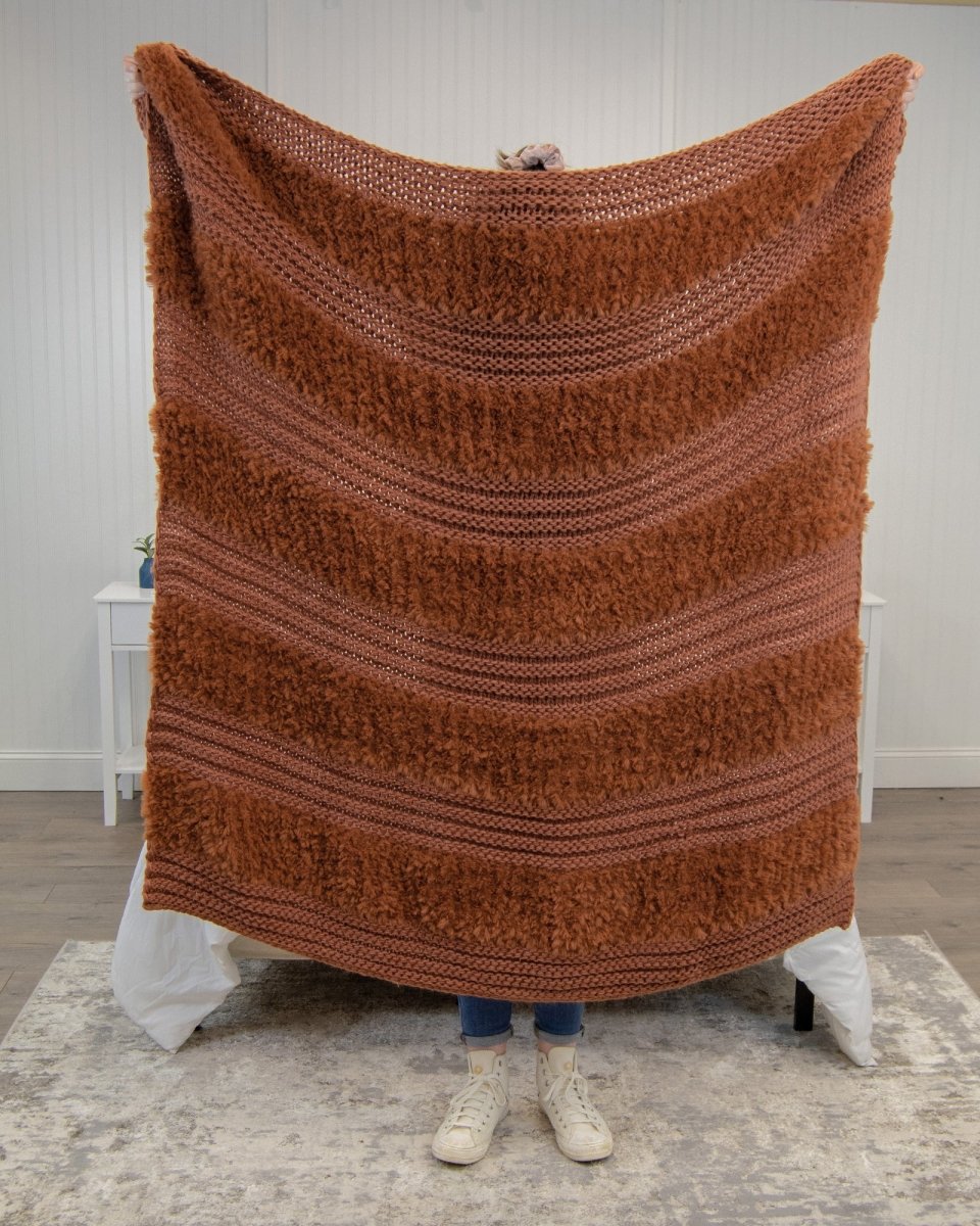 Plush Knit Throw - Rust - Ozark Cabin Décor, LLC