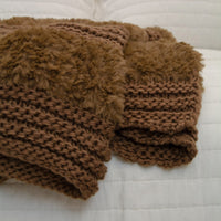 Plush Knit Throw - Tobacco - Ozark Cabin Décor, LLC