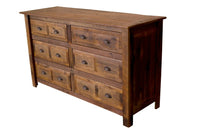 B12040-B-P Fireside Lodge Barnwood Six Drawer Dresser - Ozark Cabin Décor, LLC